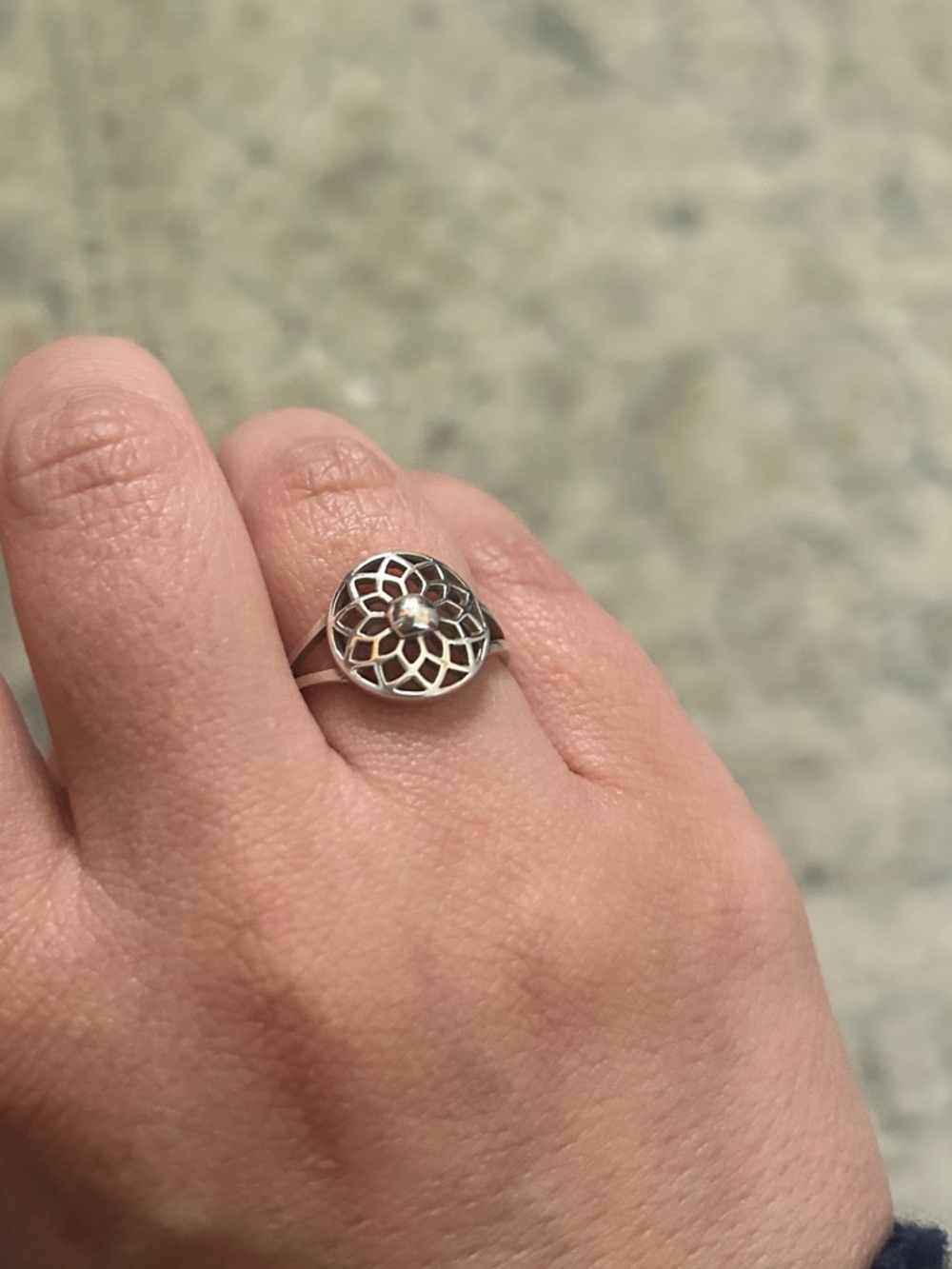Sterling Silver 925 Flower Ring